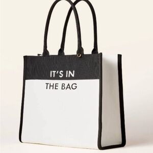 Kate Spade it’s in the bag black and white tote